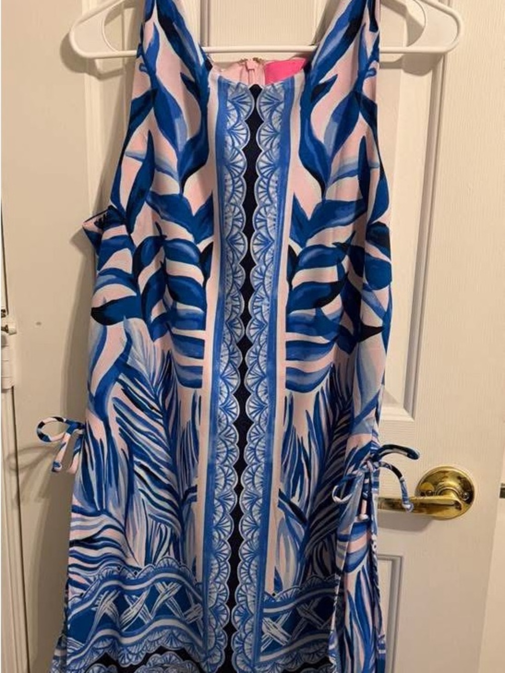 Lilly Pulitzer Donna Romper Pink Tropics Heat Wave Pink / Blue Size 10